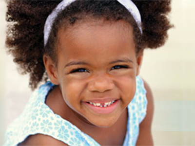 young black girl smiling