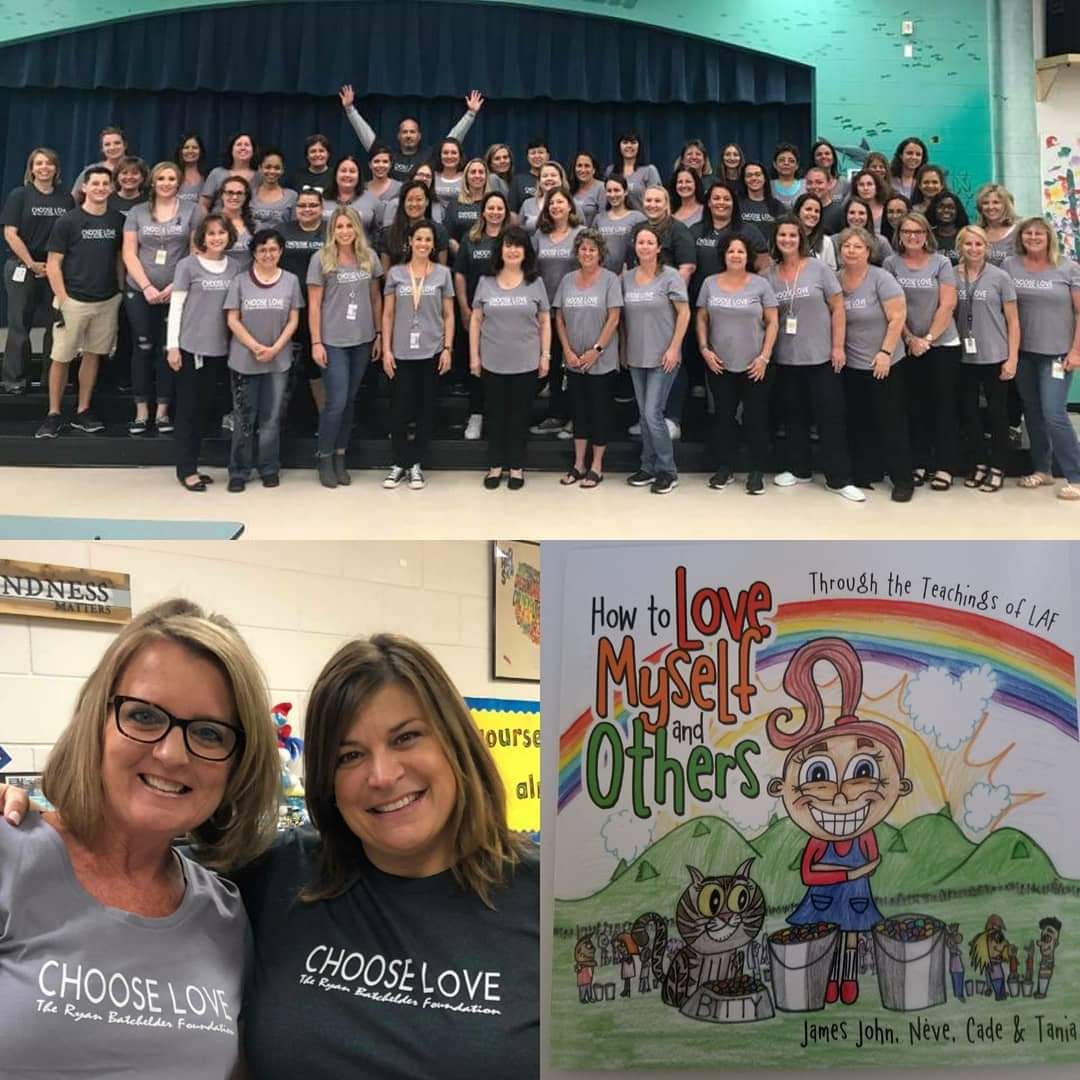 Coral Reef Elementary School staff wearing Little Hugs apparel